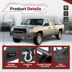 Black Steel Front Bumper Assembly with LED Spotlights for GMC Sierra 1500 (2007–2013)