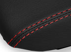 Leather Console Lid Pull Over Cover for Chevrolet Equinox (2005–2009) Red Stitch