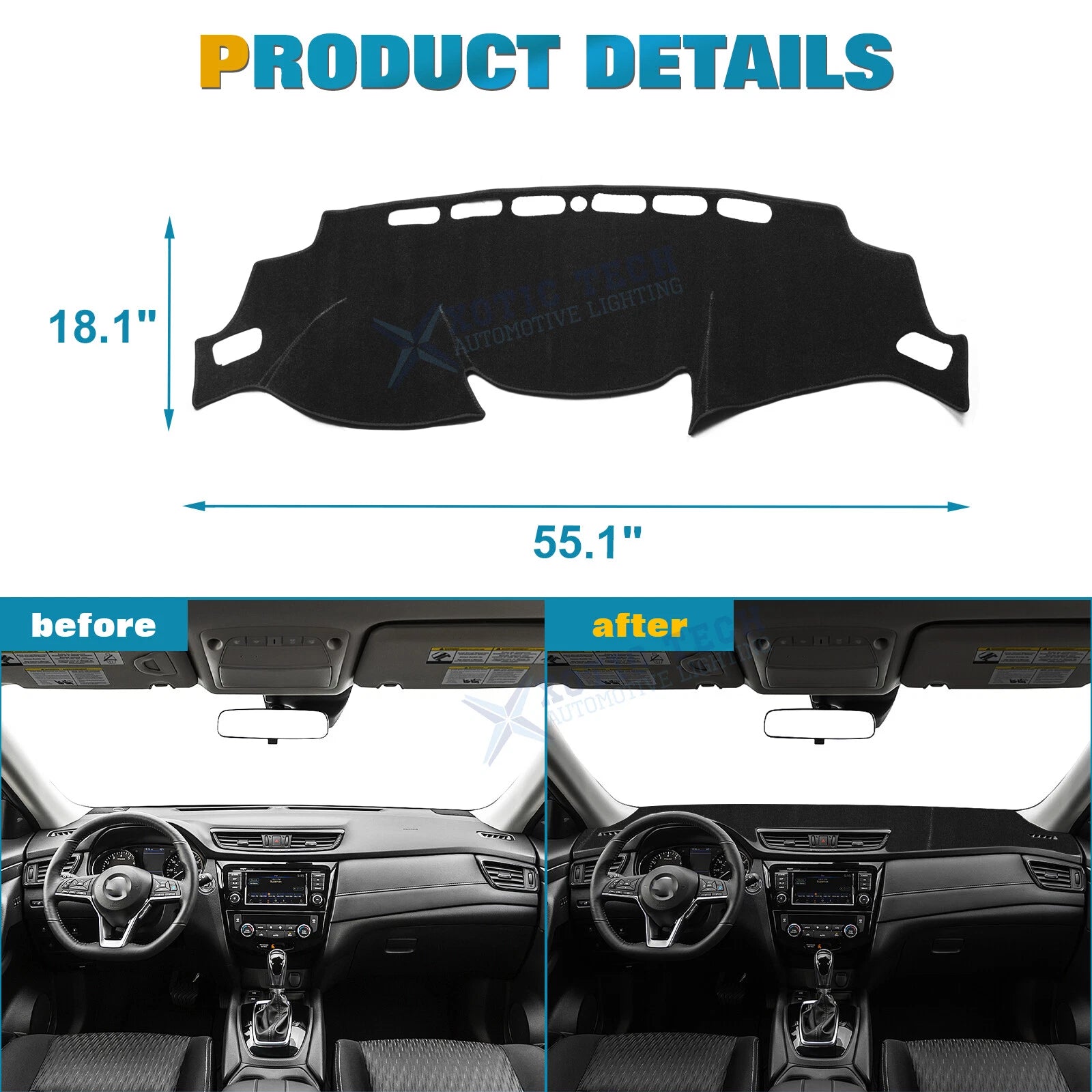 Dashmat Sun Glare Protector for Nissan Rogue (2014-2020)