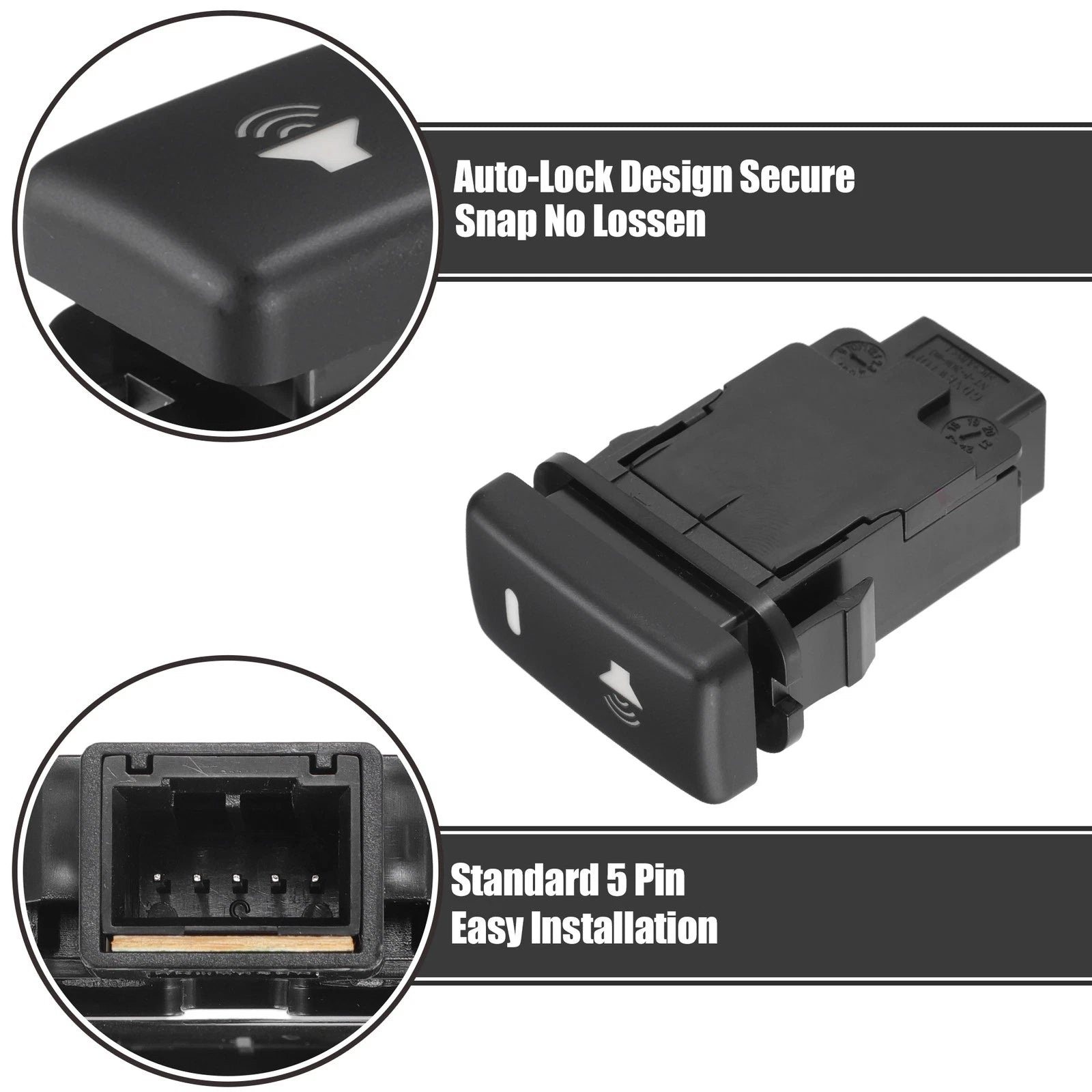Hole Expansion Port Switch Horn Switch with Wire for Toyota Alphard 