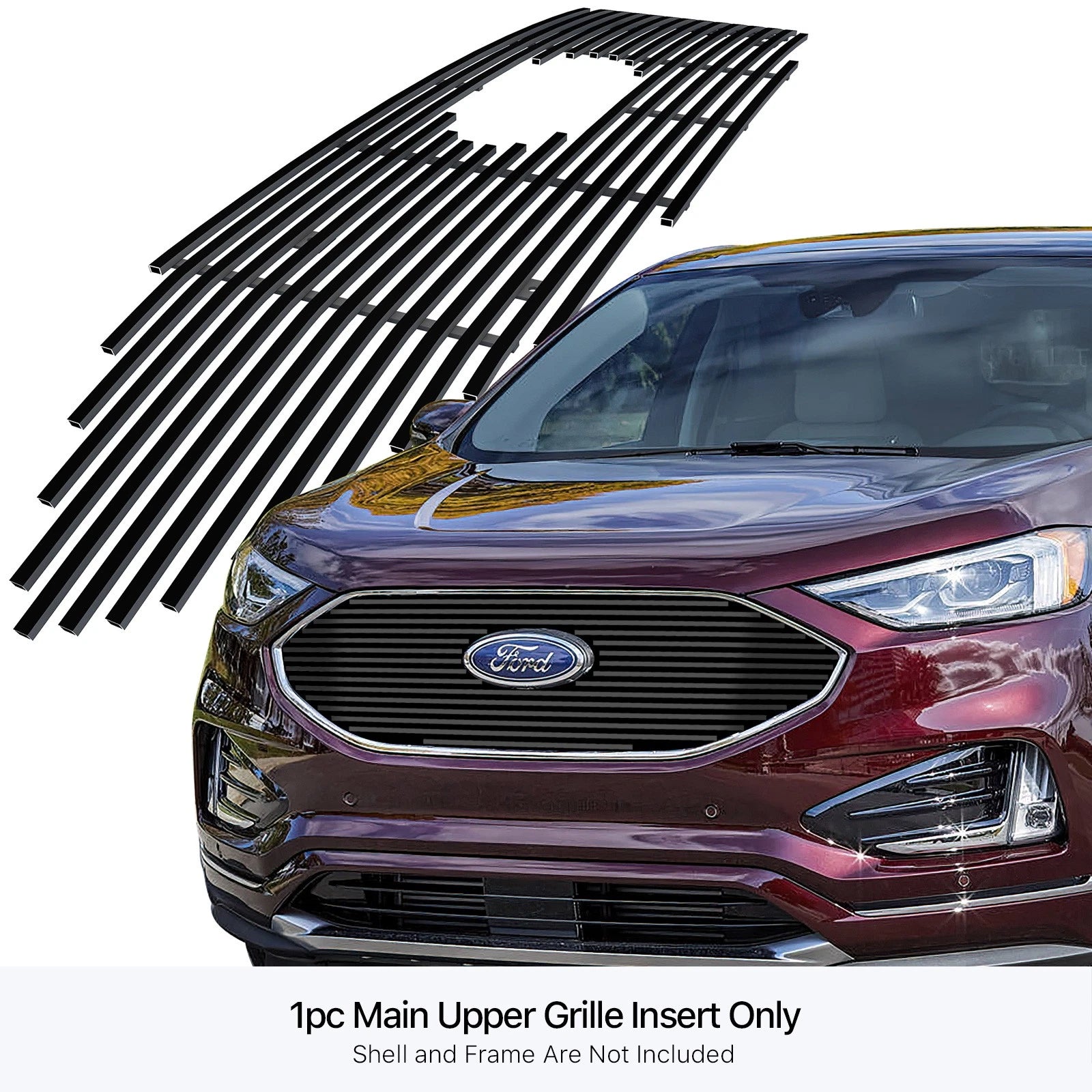 Stainless Black Billet Grille Insert for Ford Edge (2019-2022)