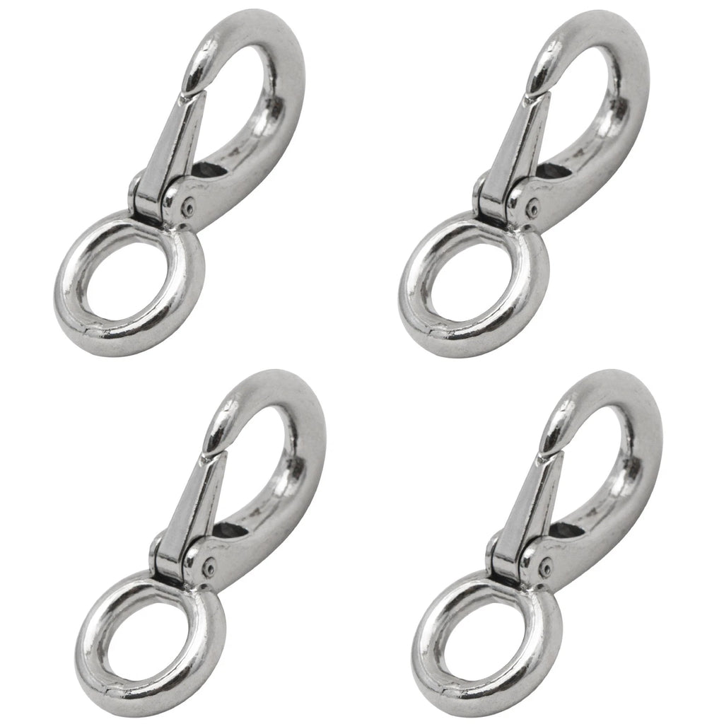 Set of 4 Swivel Eye Bolt Snap Hooks for Marine Applications