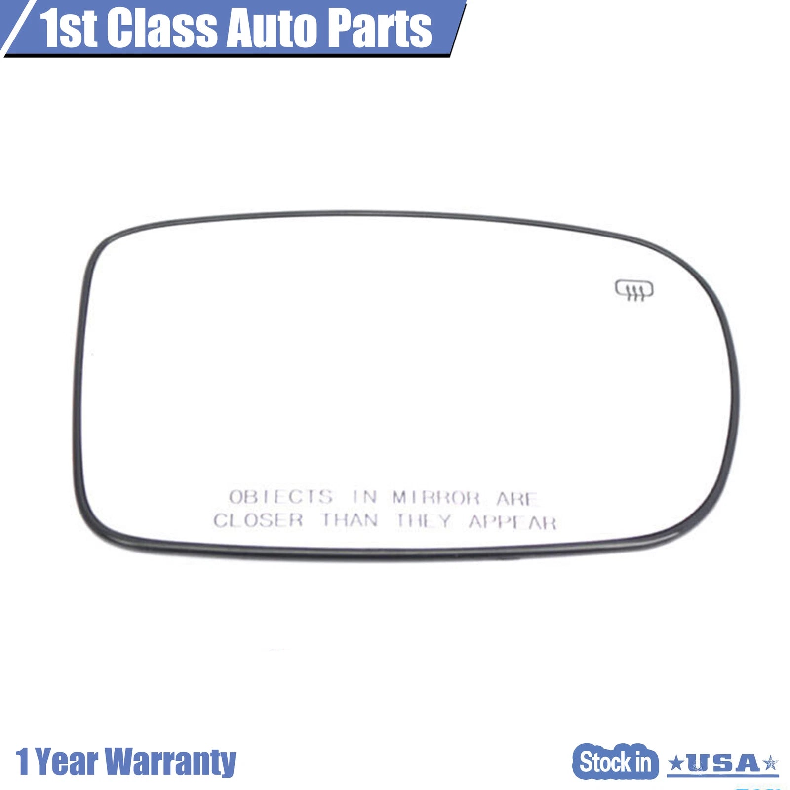 Rear View Mirror Glass with Backplate Right for Chrysler 200 Dodge Charger (2011–2021)