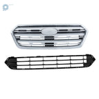 2PC Black Chrome Grille Set for Subaru Outback (2015-2017)
