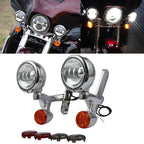 LED Turn Signal Fog Light Bracket for Harley Electra Street Glide FLHX FLHR (2007–2023)