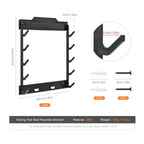 Fishing Rod Holder Expandable Wall Mount ABS Bracket (30x5x33cm)