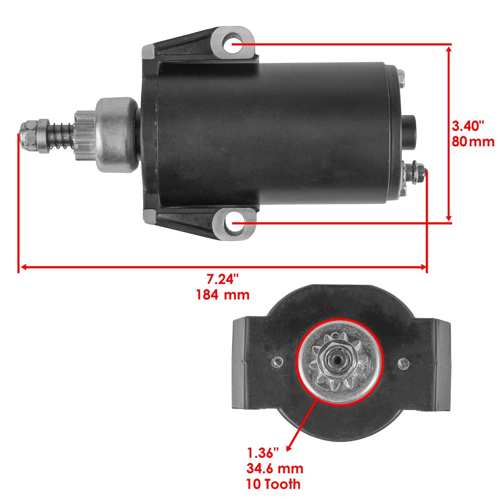 Outboard Starter for Mercury Mariner 9.9 15 18 20 25