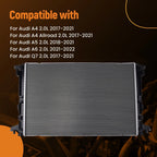 Aluminum Engine Radiator for Audi A5/A6 2.0L (2018–2022)