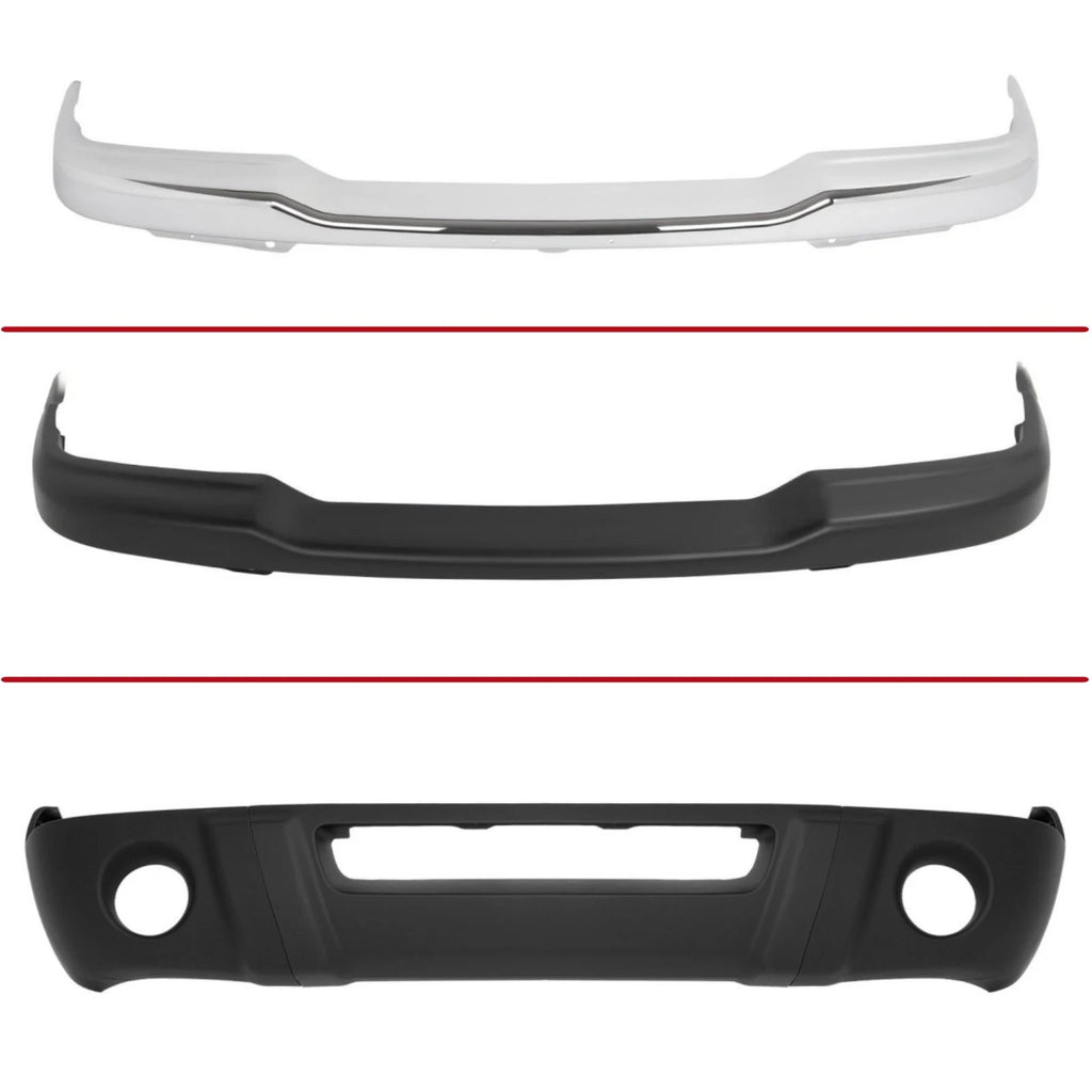 Chrome Front Bumper Cover for Ford Ranger Edge XL XLT (2001–2007)