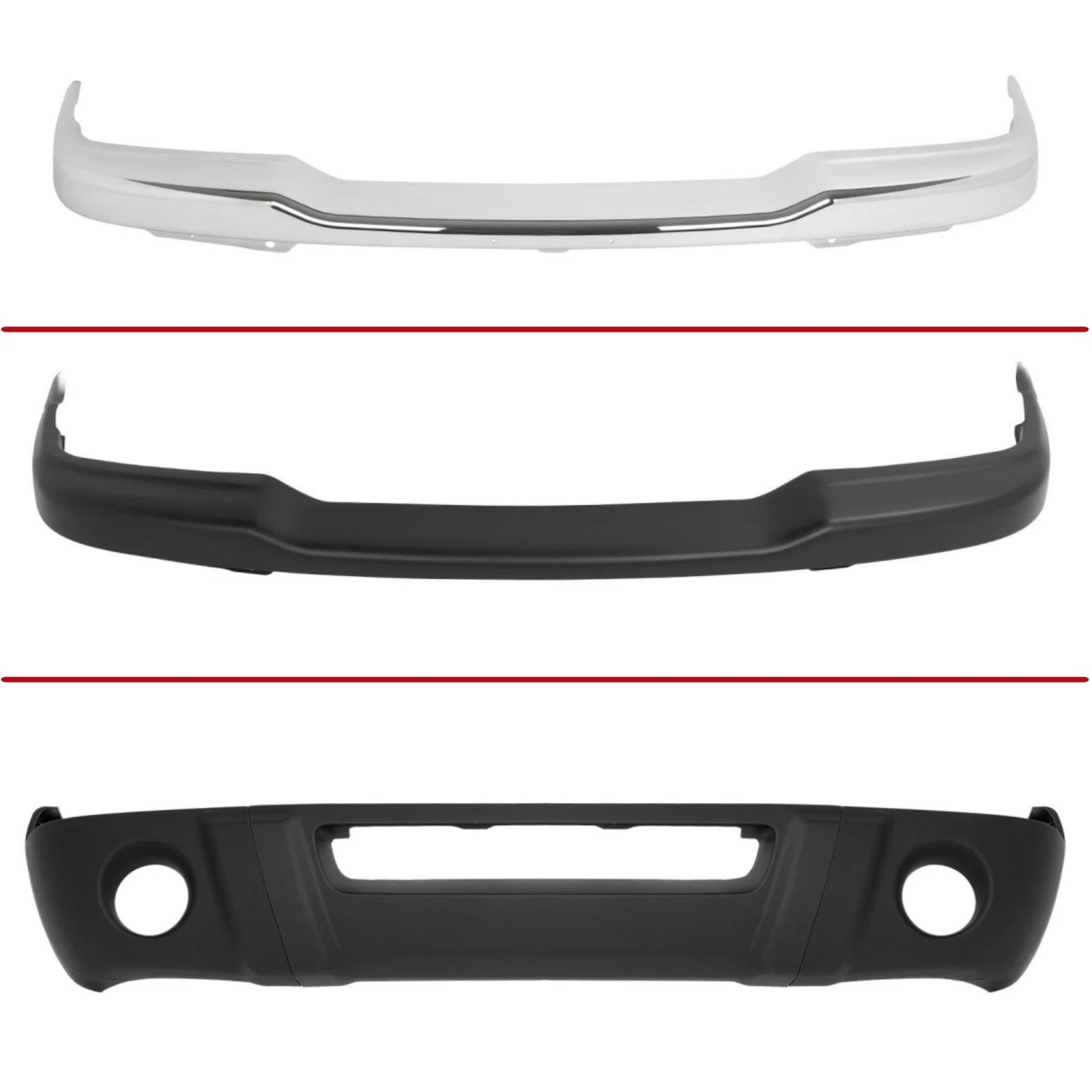 Chrome Front Bumper Cover for Ford Ranger Edge XL XLT (2001–2007)