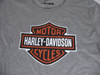 Harley Davidson Women's Gray Bar & Shield Graphic T-Shirt Size Medium