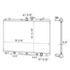 Replacement Aluminum Radiator Without Towing Package for Toyota Highlander (2008–2010)
