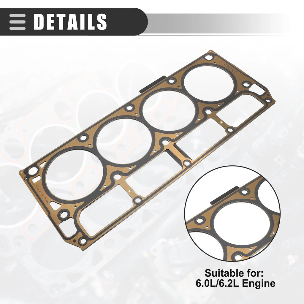 2 Pcs Cylinder Head Gasket for Cadillac Escalade (2007–2014) No. 12610046