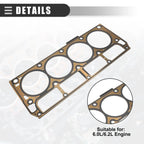 2 Pcs Cylinder Head Gasket for Cadillac Escalade (2007–2014) No. 12610046