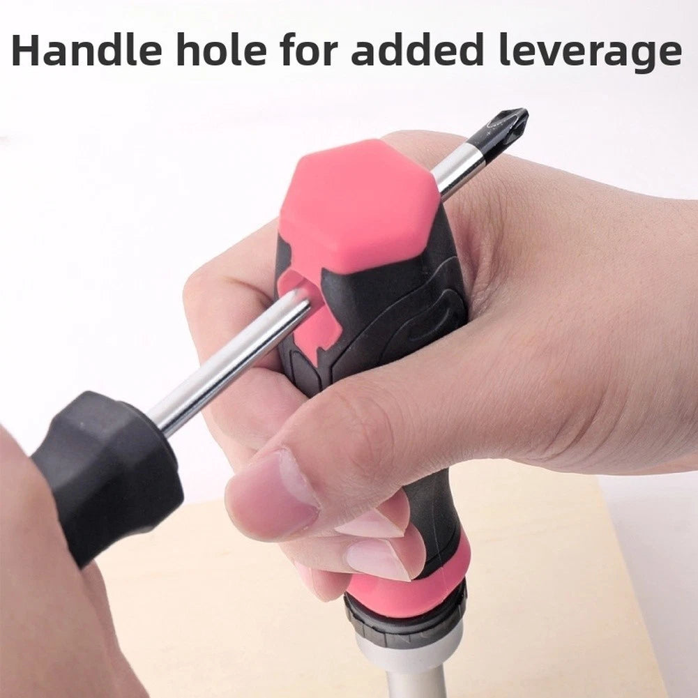 1/4 in Hex Bit Handle for Automotive Use - Left Right Ratchet Action, Magnetic Tip