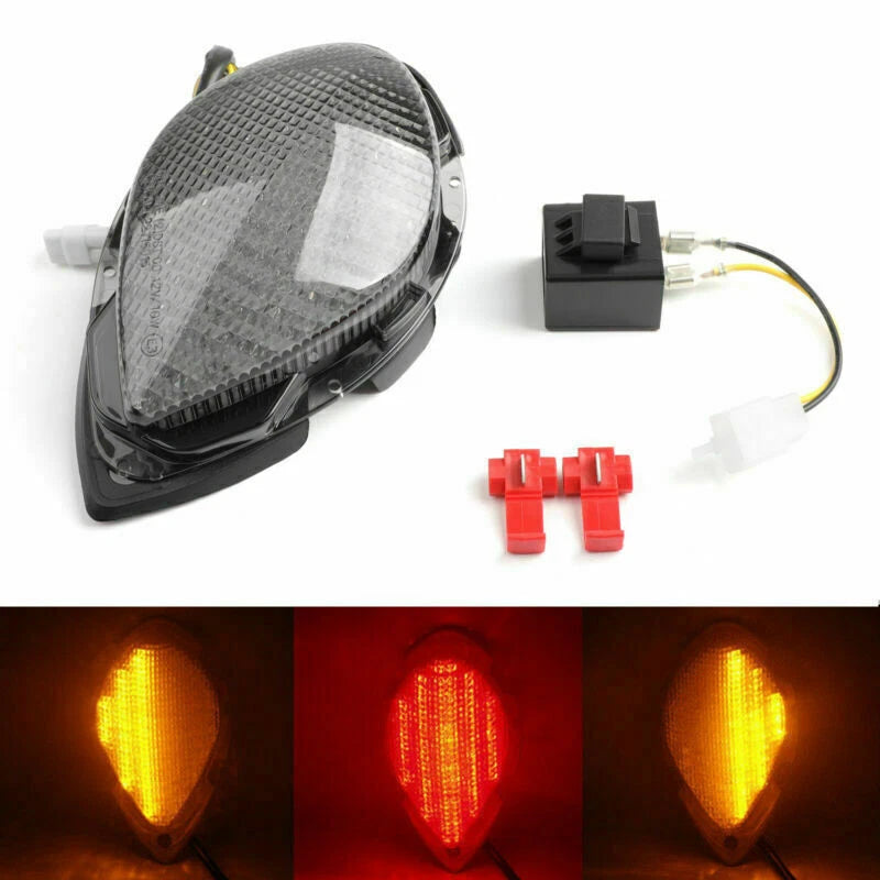 Smoke LED Taillight with Integrated Turn Signals for Yamaha Roadstar (2004–2008)