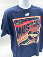 Licensed Ford Mustang T-Shirt Navy Blue American Muscle Since 1964 Script (1964–2019)