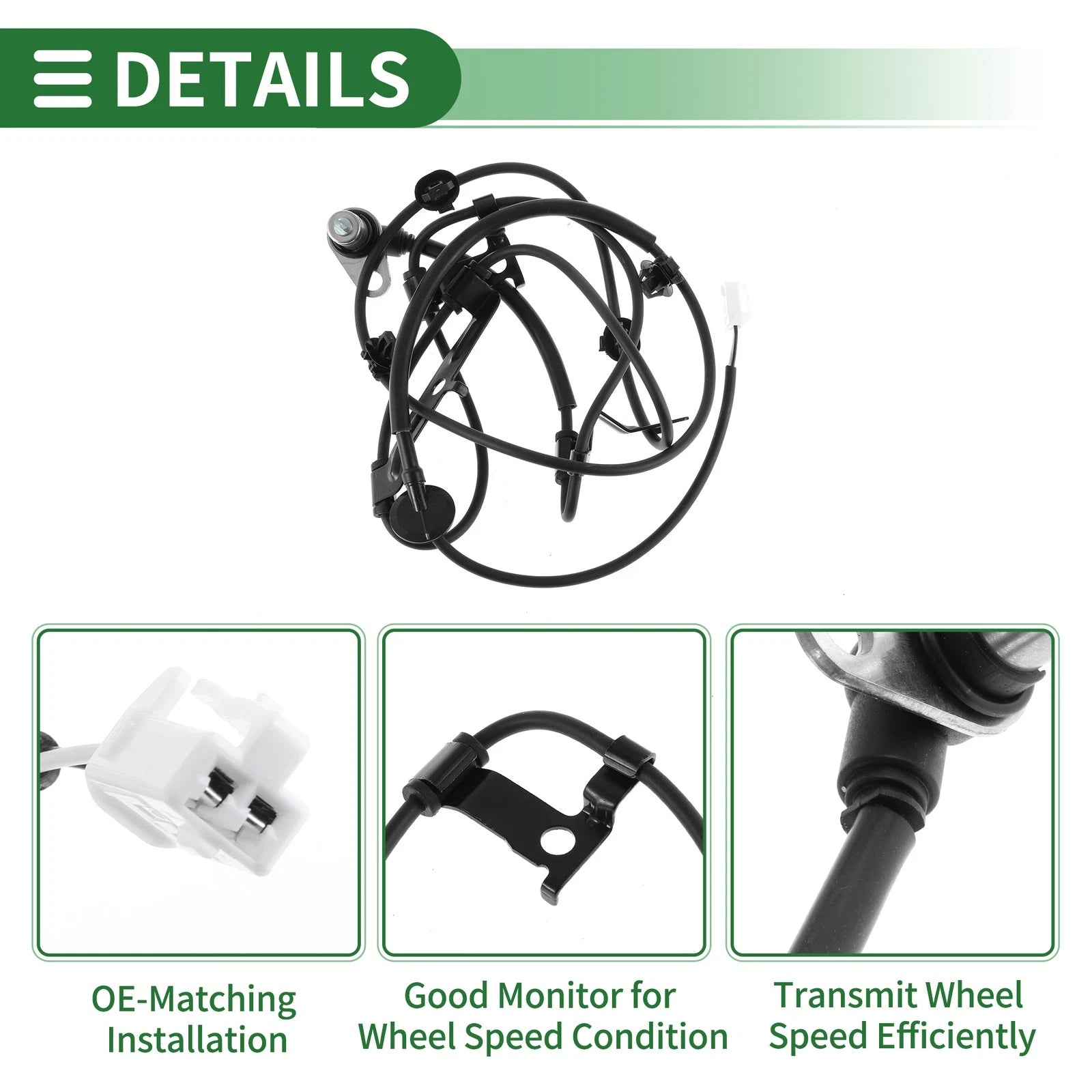 ABS Wheel Speed Sensor MR569287 for Mitsubishi Galant (2004–2012) Rear Left