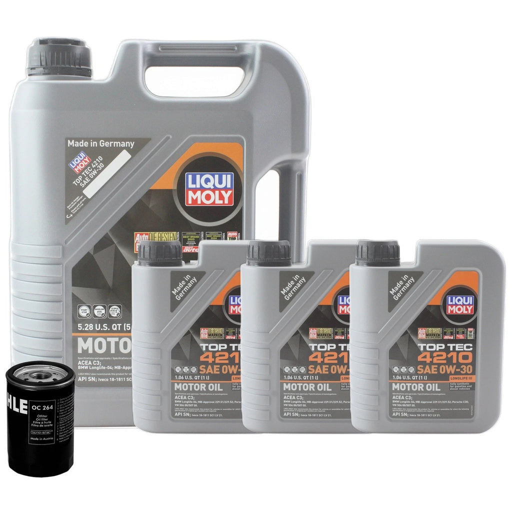 Liqui Moly Top Tec 4210 0W-30 Engine Oil Change Kit for Audi RS6 (2008–2010)