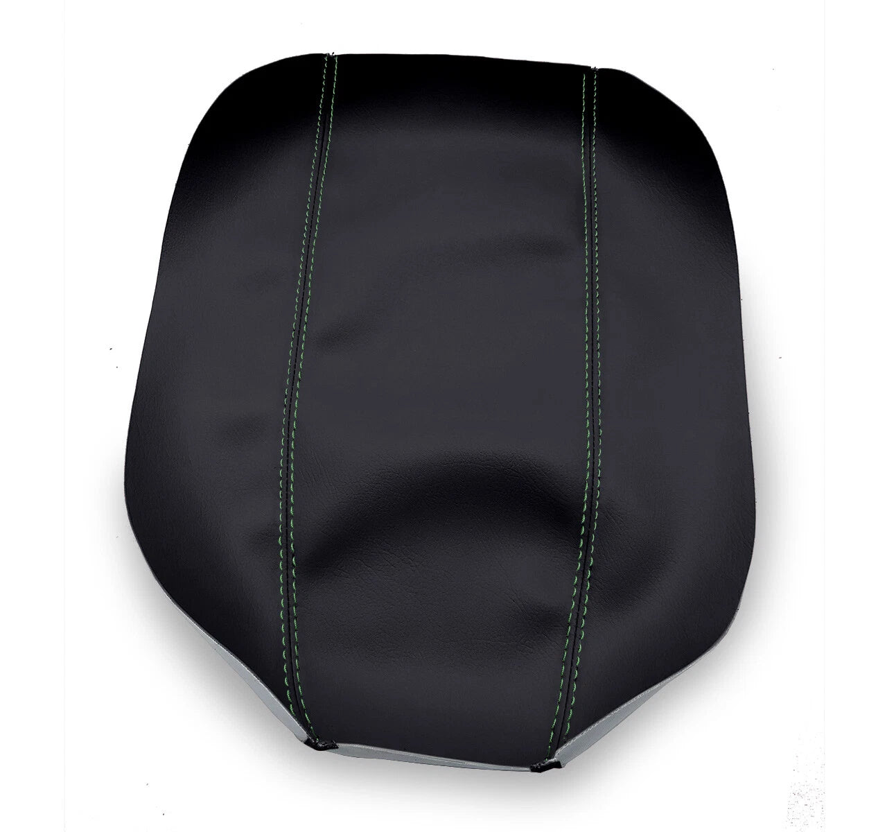 Leather Console Lid Armrest Cover for Ford Edge (2011–2020) Green Stitch