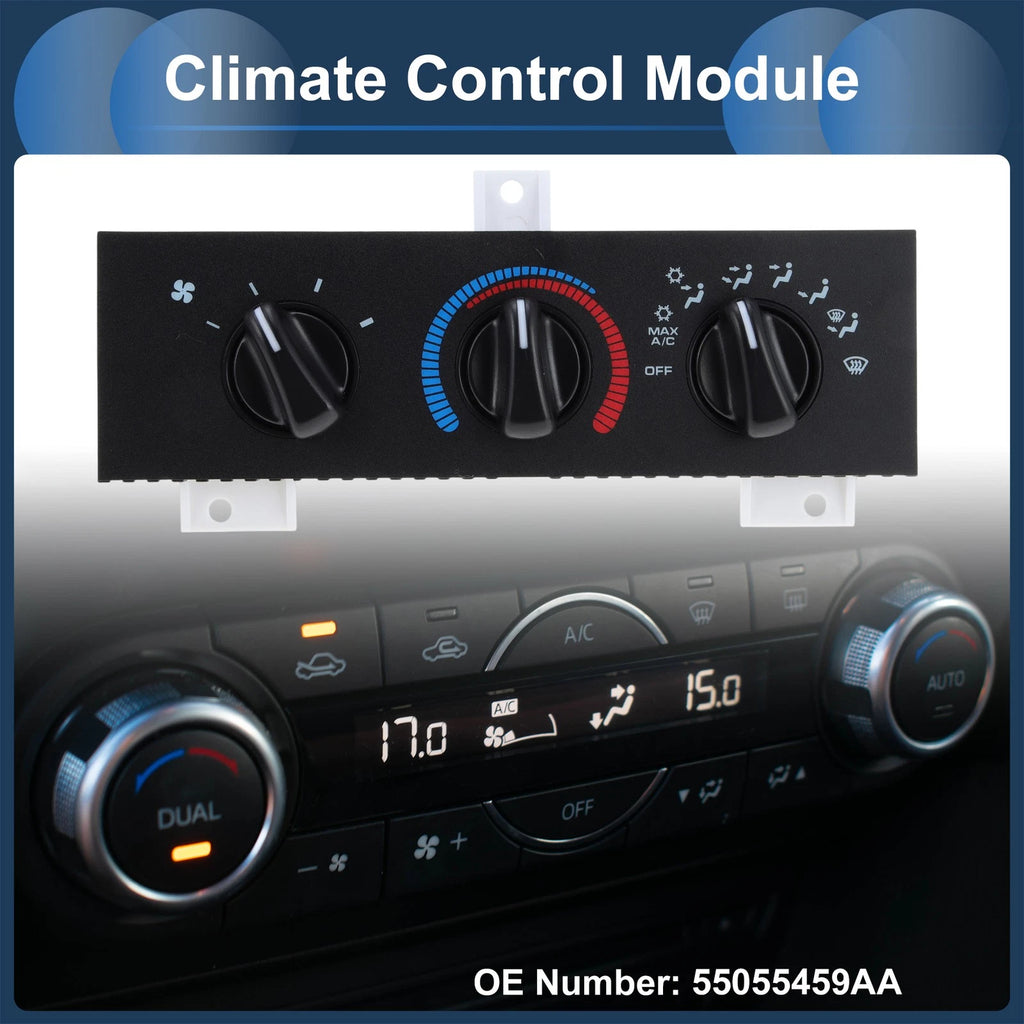 Climate Control Module No.55055459AA for Dodge Ram 1500 (1998–2003) Black