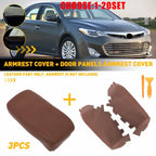 Leather Console Lid Armrest & Door Panel Cover for Toyota Avalon (2013–2018)