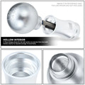 2-Piece 48mm Aluminum Silver Shift Knob w/Adapter for