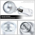 2-Piece 48mm Aluminum Silver Shift Knob w/Adapter for
