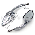 Pair Chrome Teardrop Racing Mirrors for Harley Street Bob Fat Bob (1982–2018)