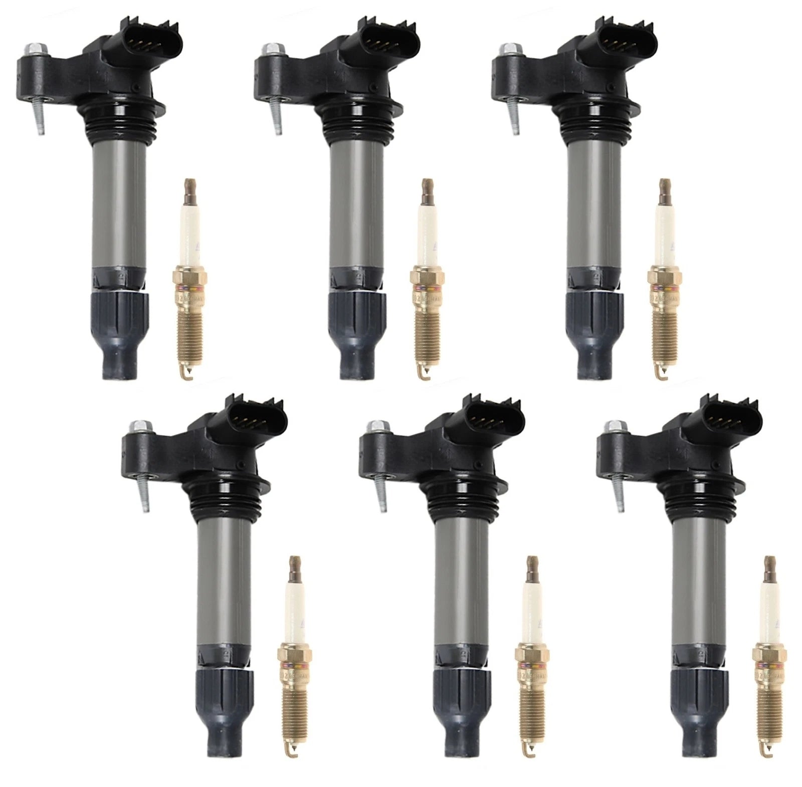 Set of 6 Ignition Coils & 6 Spark Plugs for Chevy Pontiac Suzuki 3.6L