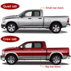 Set of 4 Rocker Panel Guard Sill Plate Covers for Ram 1500/2500/3500 (2009–2018)