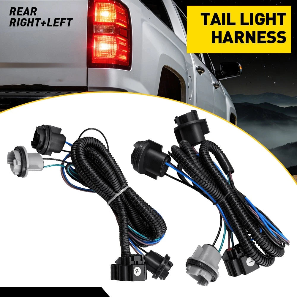 2Pcs Tail Light Harness for Chevrolet Silverado 1500 2500 HD 3500 HD (2007–2019)