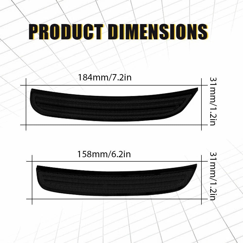 Set of 2 LED Side Marker Lights for Dodge Charger (2015–2022) EXV