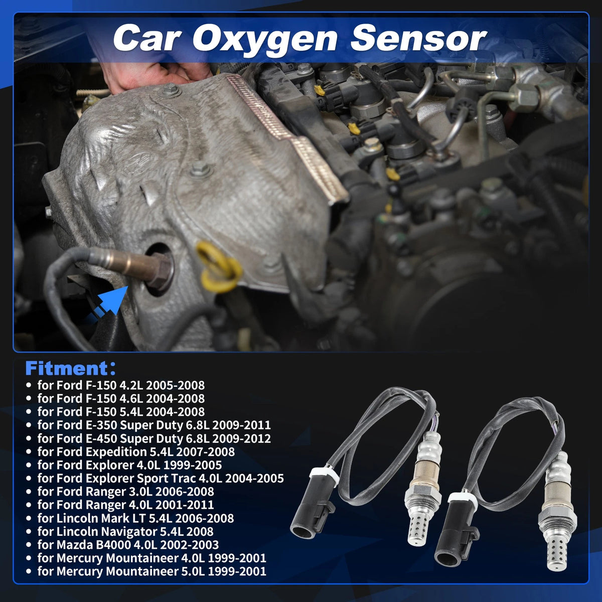 Upstream & Downstream O2 Sensors for Ford F-150 4.2L (2005–2008) 2344403/25024701