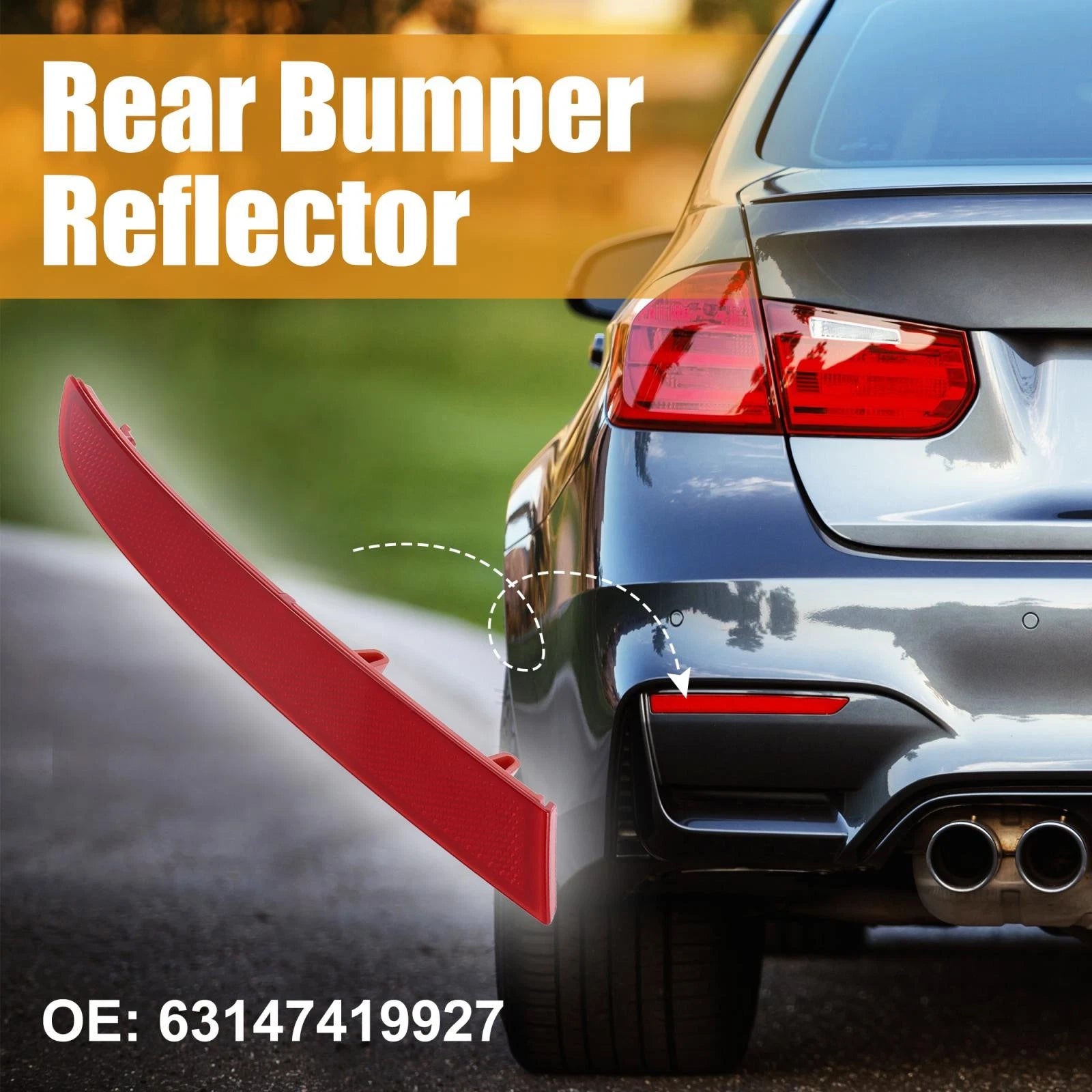 Rear Bumper Reflector Strip Cover Left 63147419927 for BMW X3 (2018–2019)