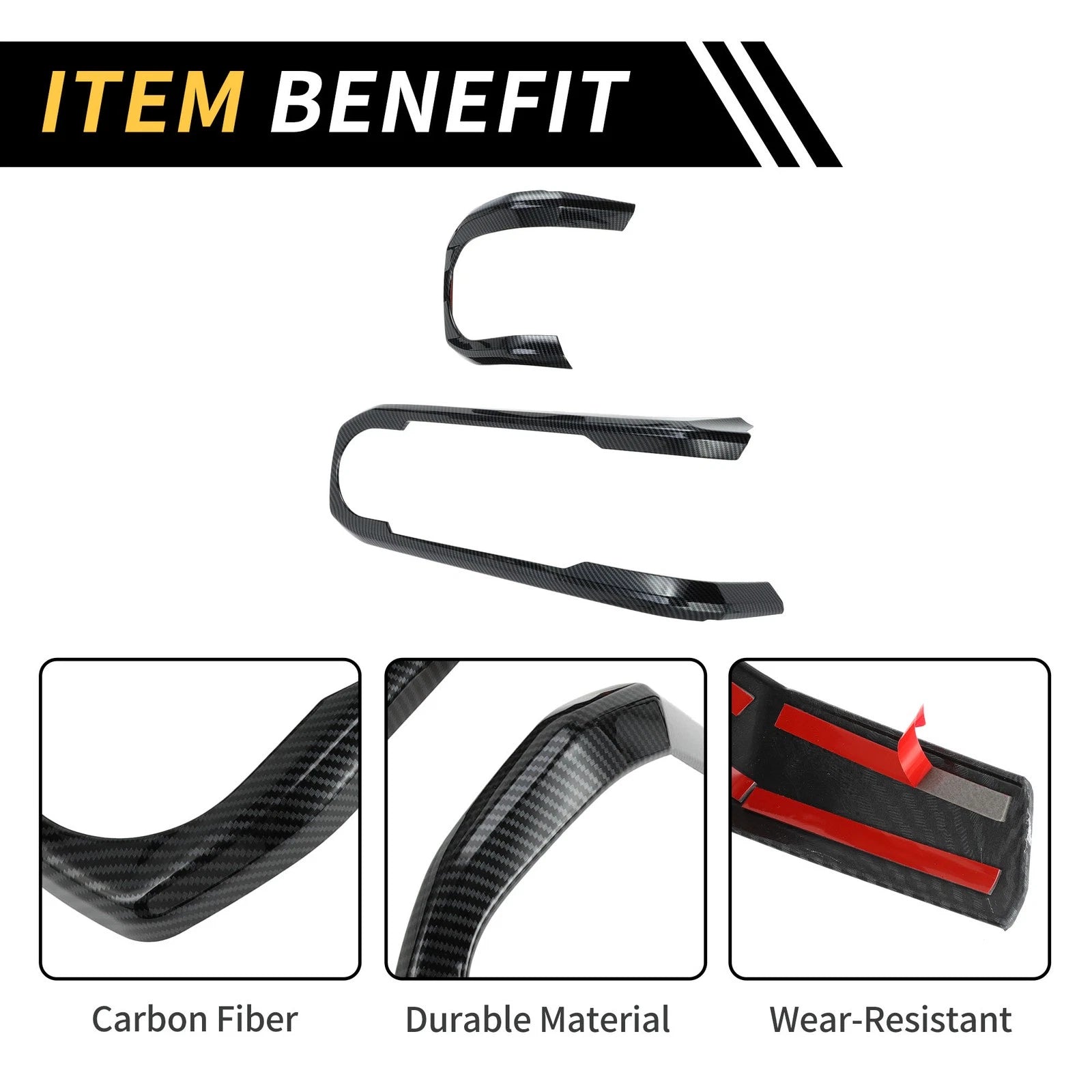 Set of 1 Carbon Fiber Dashboard Panel Cover Trim for Toyota Tacoma (2016–2023)