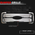 Front Chrome Grille Cover Overlay for Ford F250 F350 F450 (2011–2016)