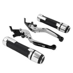 Silver Extendable Brake Clutch Levers & Handlebar Grips for BMW R1200GS (2004-2012)