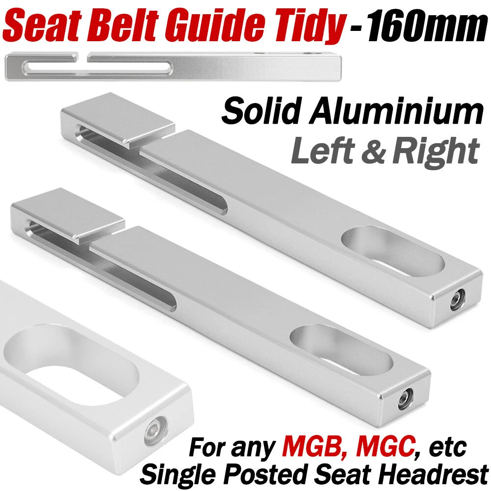 2X Aluminium Seat Belt Guide Tidy for MGB MGC GT Midget GT6 TR6 Spitfire (1962–1980)