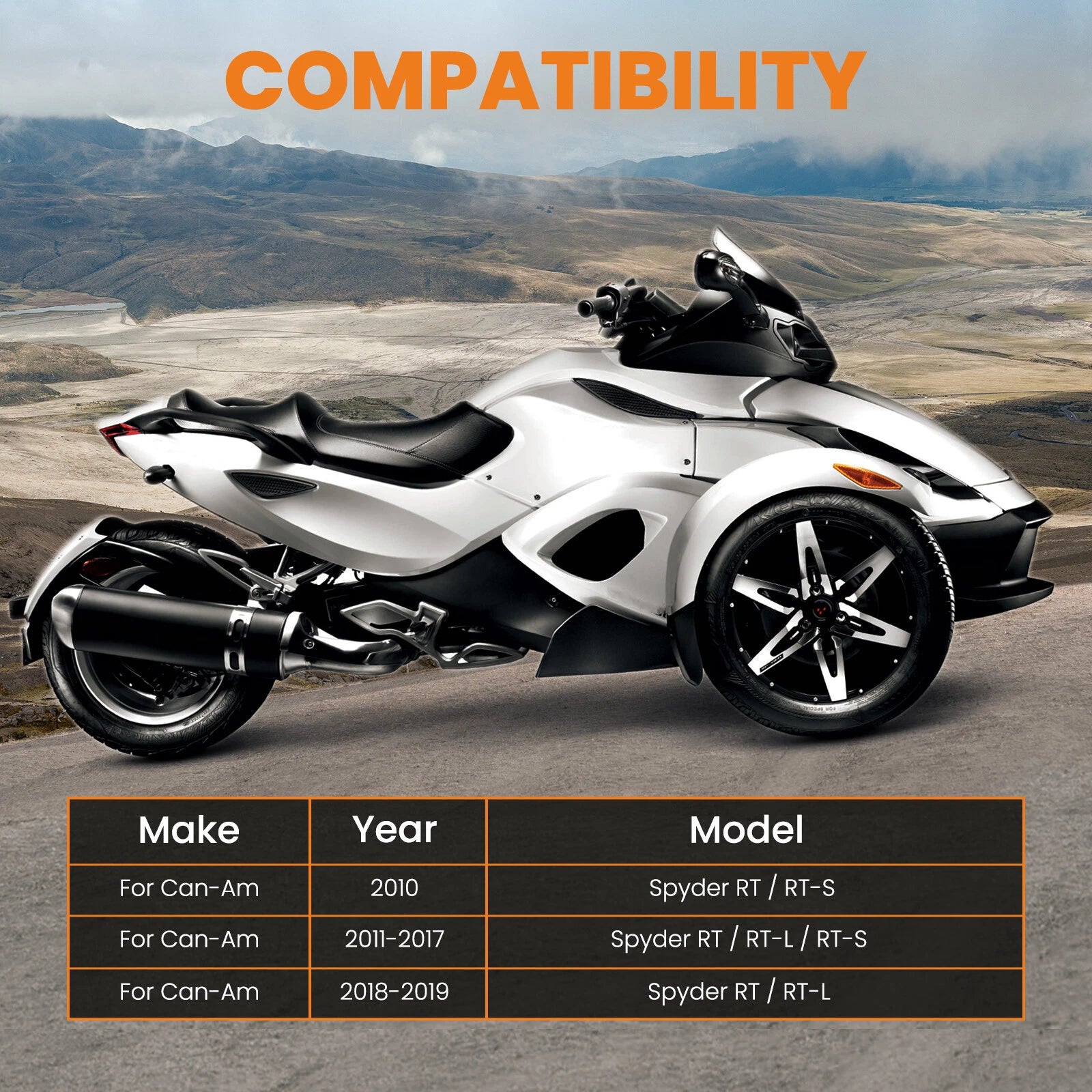 Side View Mirror Mounts for Can-Am Spyder RT/RT-L/RT-S (2011–2017) 16 15 14