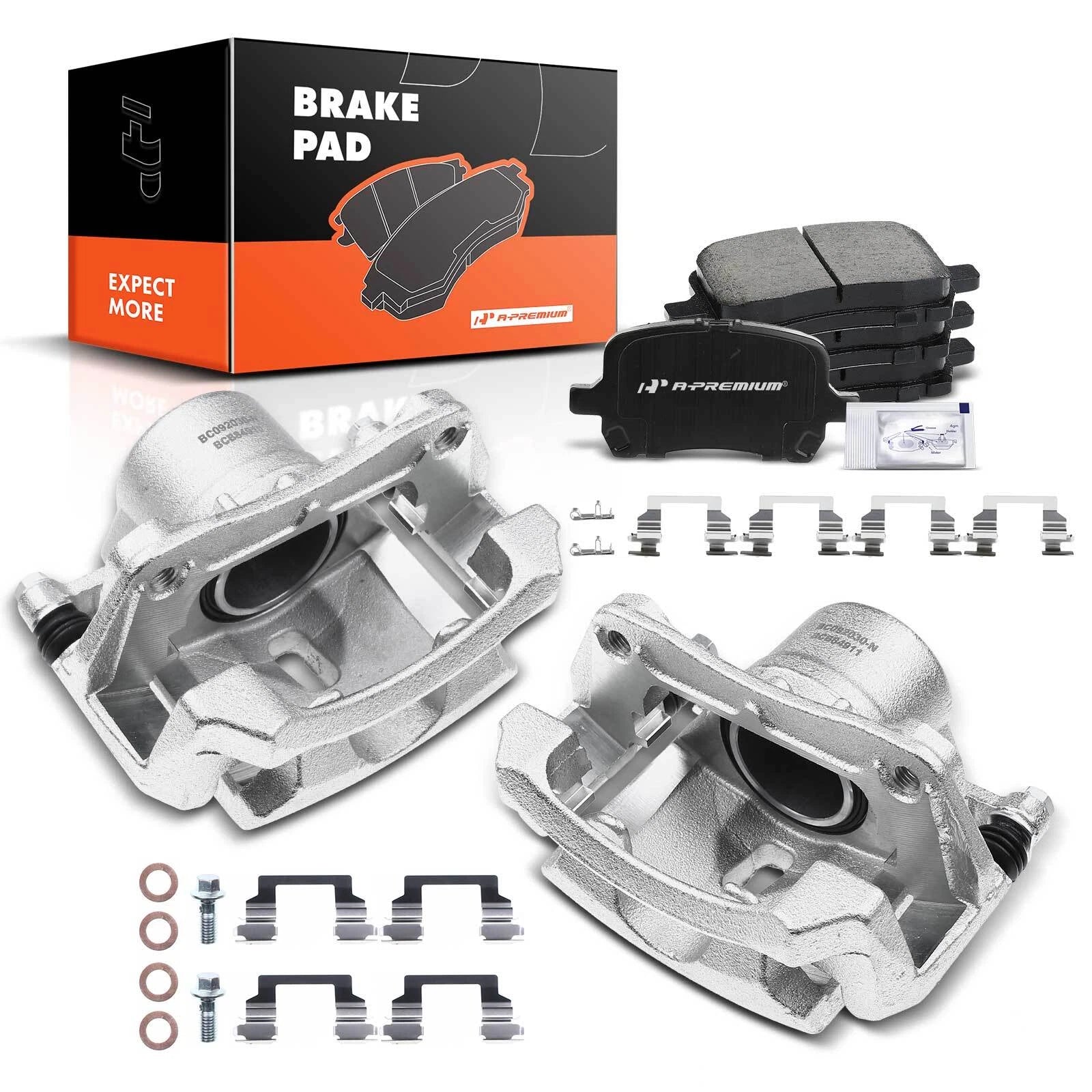 Set of 6 Front Brake Calipers & Pads for Chevrolet Malibu (2004â2008)