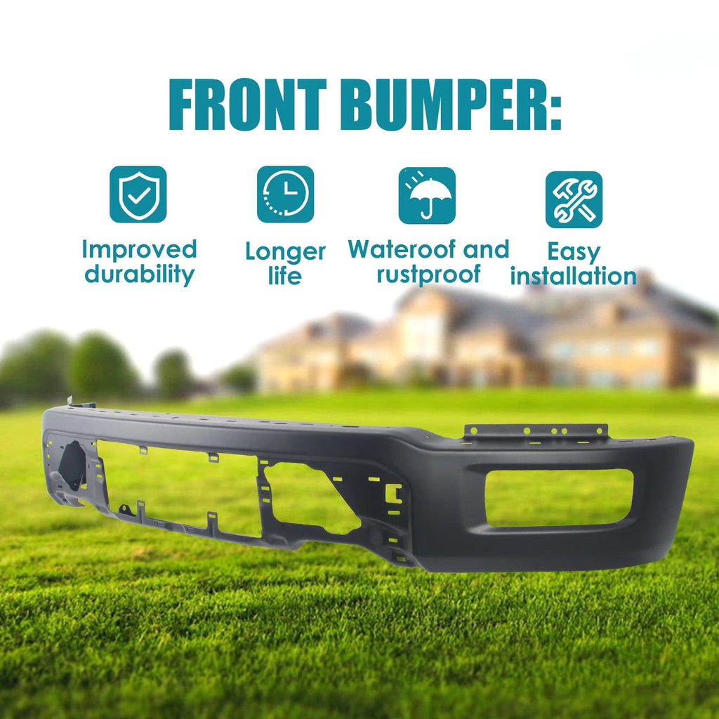 Black Steel Front Bumper Face Bar for Ford F-150 (2024–2025)