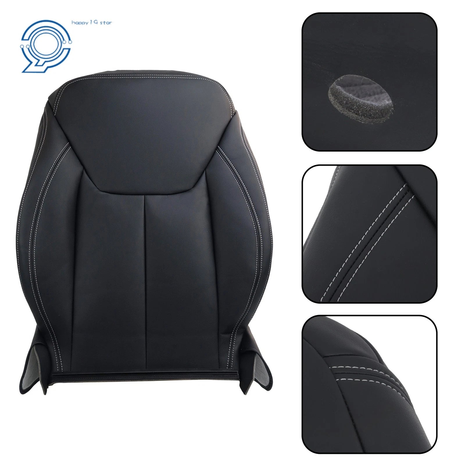 Passenger Back Seat Cover for Jeep Wrangler (2013–2017) Leather Black