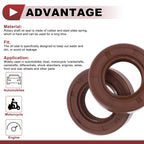 Set of 2 Oil Seal Rotary Shaft Seal FKM Rubber 22x40x10mm