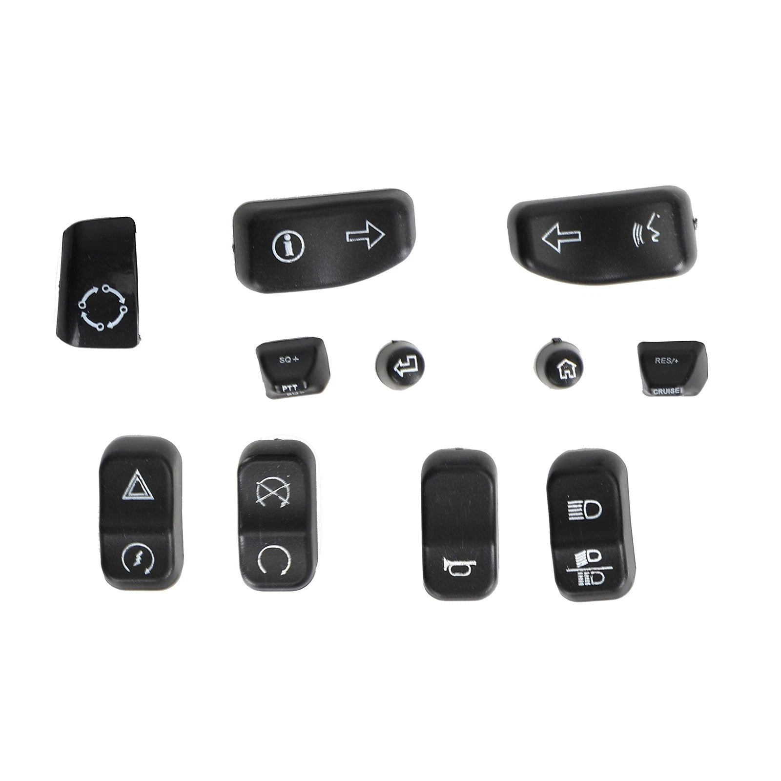 11 Pieces Control Switch Cap Buttons for Harley Davidson Glide Road King (2014–2019)