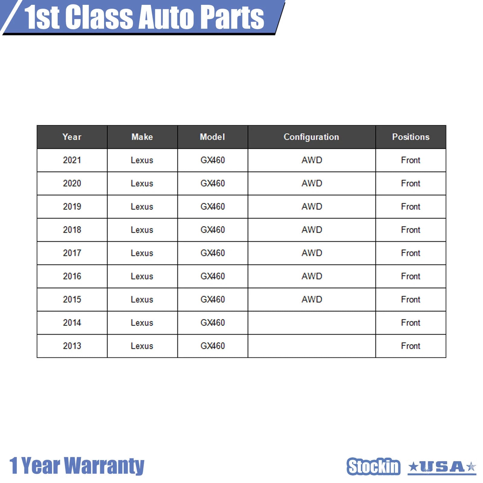 Front Drive Shaft for Toyota 4Runner, Lexus GX460, GX470 (2003–2021)