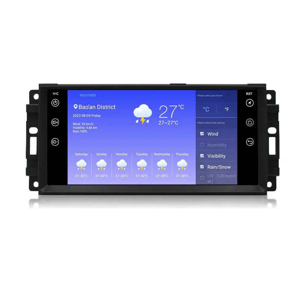 Android 12 Car Radio CarPlay GPS Navigation for Dodge Challenger (2012–2014)
