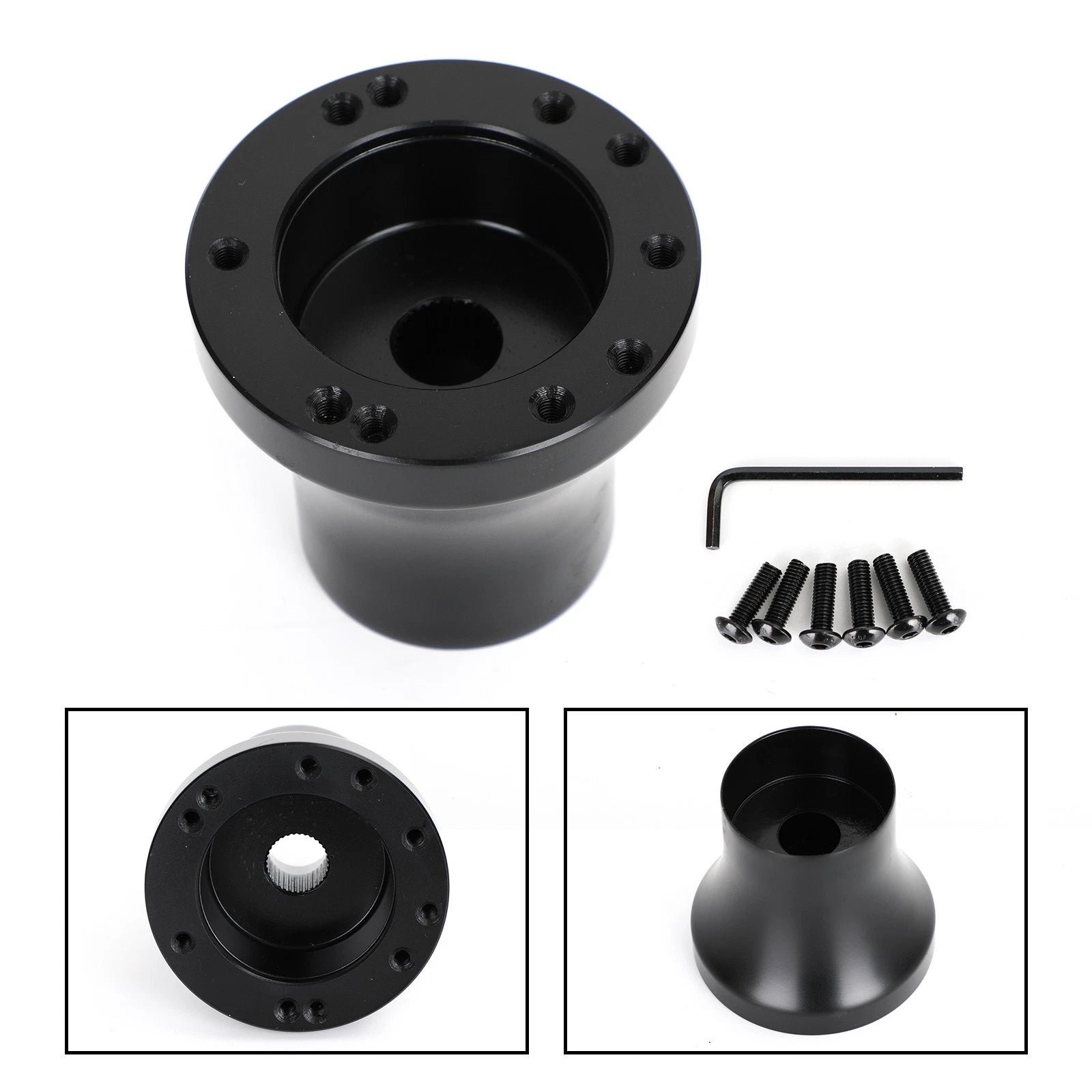 Aluminum Steering Wheel Adapter Hub for Club Car DS (1984–Present) Black