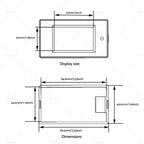 LCD Digital Volt Amp Power Watt Meter for DC 6.5-100V (20A, 50A, 100A)