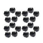 17mm Black Wheel Lug Nut Bolt Cover Caps (20 Pcs) for Car - Fits Various Models